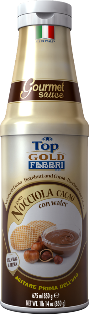 Hazelnuts and Cocoa with pieces Gourmet Sauce Gold
